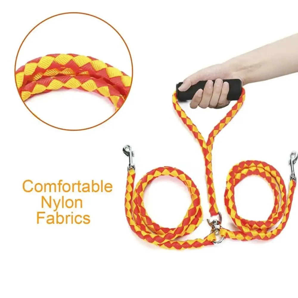 Durable no Tangle Coupler Comfortable Padded Handle Double Pet Leash for Small, Medium, and Large Dogs