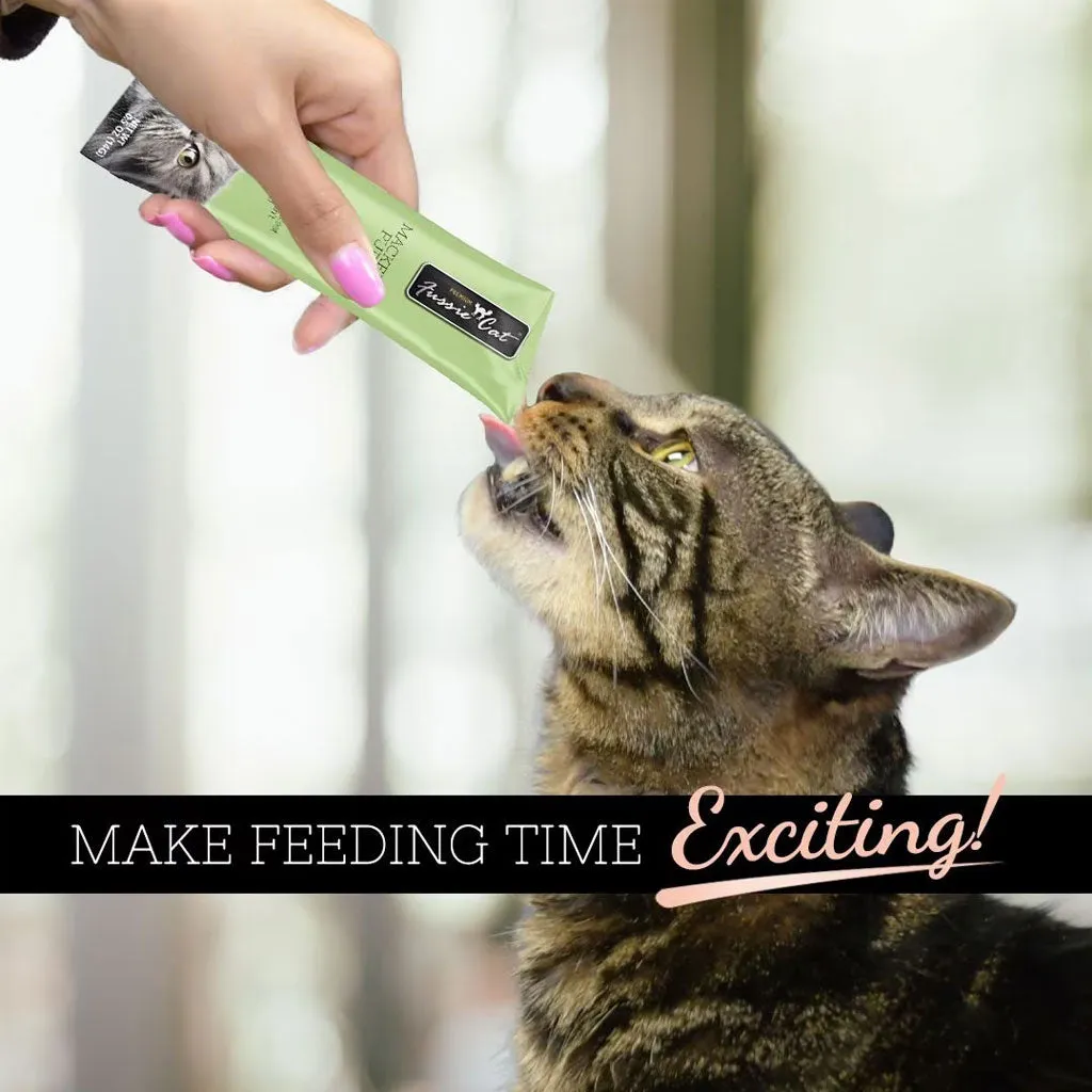 Fussie Cat Mackerel Puree Lickable Cat Treats, 0.5-oz x 4-tubes