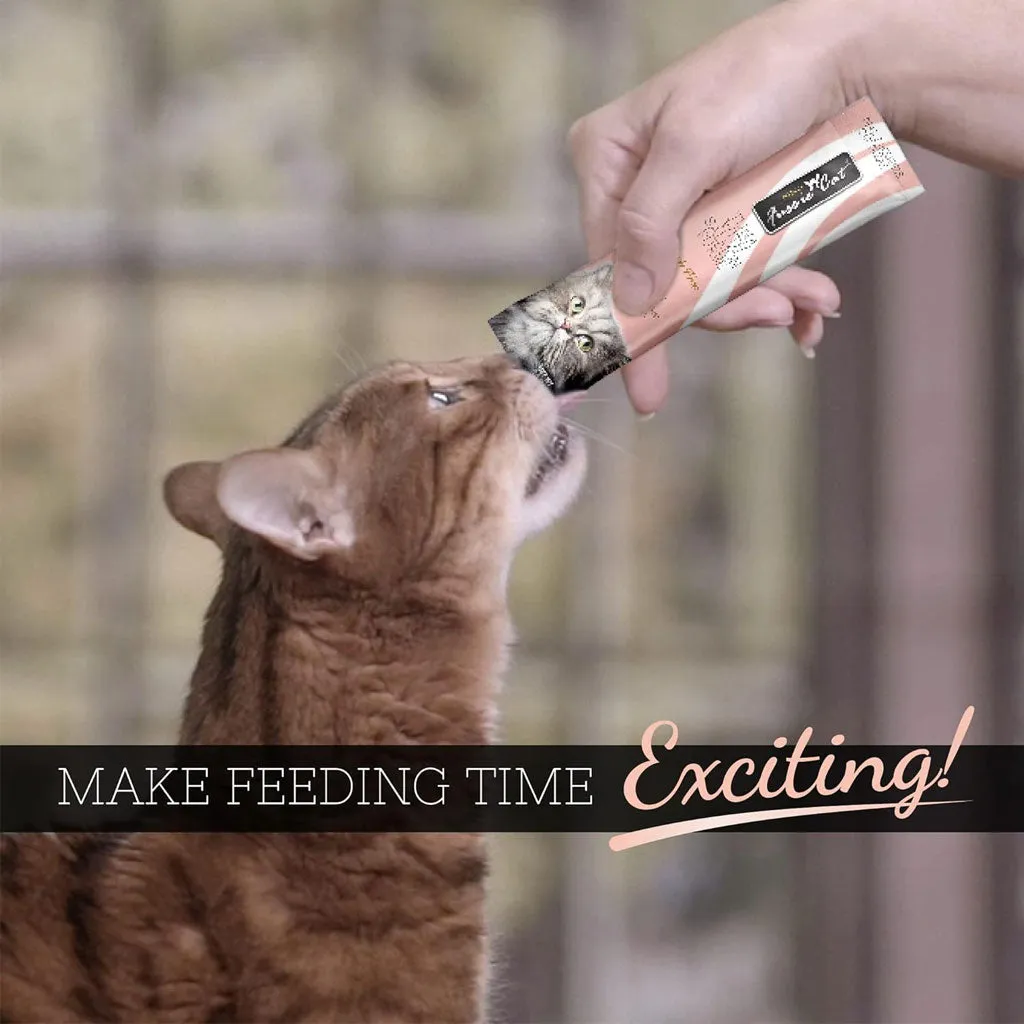 Fussie Cat Tuna with Salmon Puree Lickable Cat Treats, 0.5-oz x 4-tubes