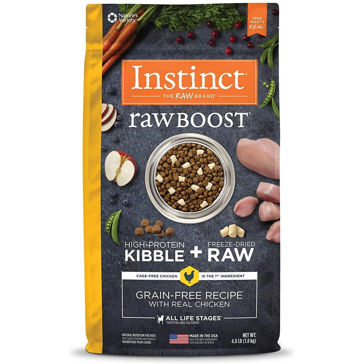 Instinct Raw Boost Grain-Free Chicken Dry Dog Food 4lb