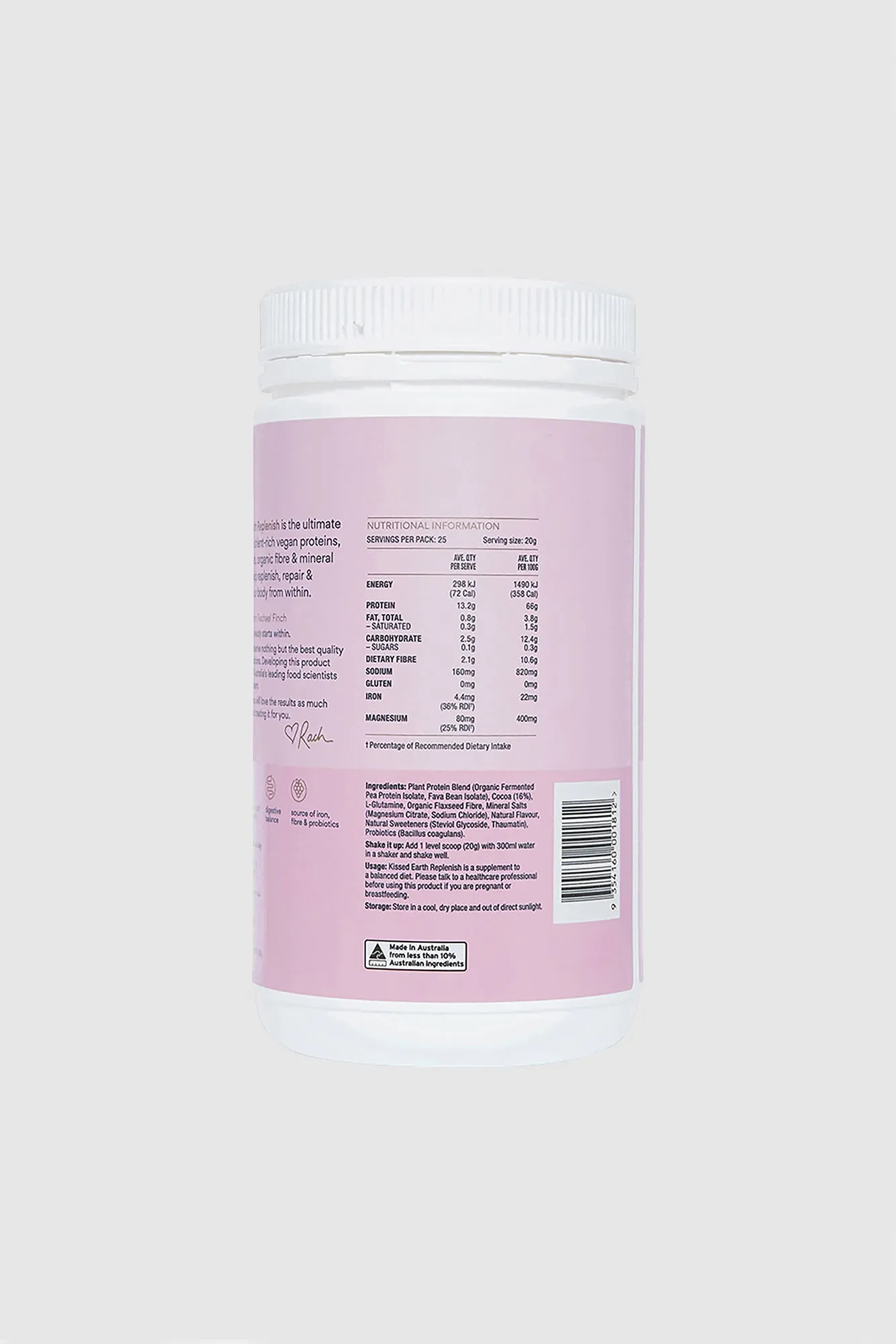 KISSED EARTH Replenish Chocolate Protein 500g