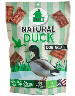 Plato All Natural Duck Strips Dog Treats