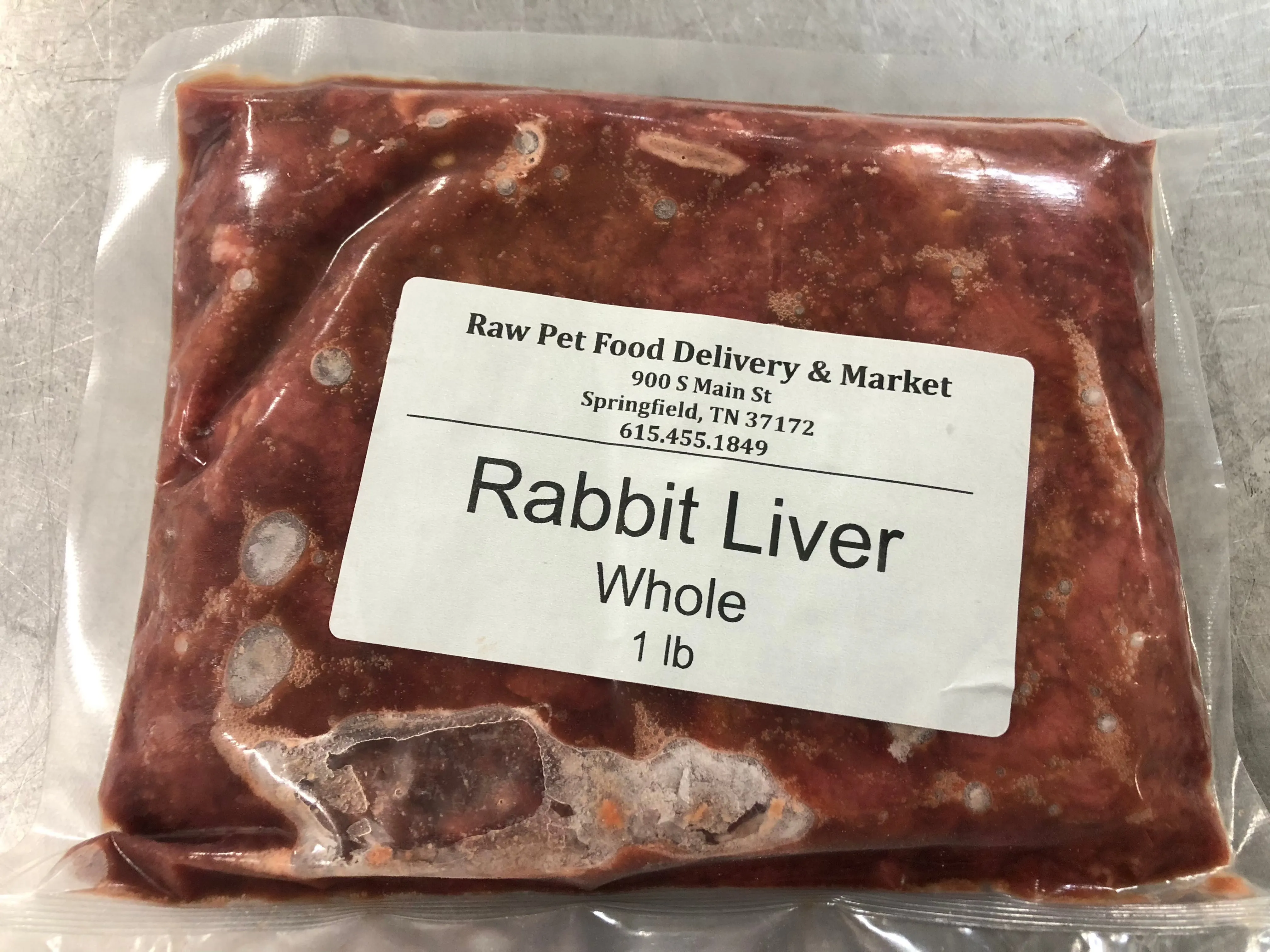 Rabbit Liver Minced Frozen Raw